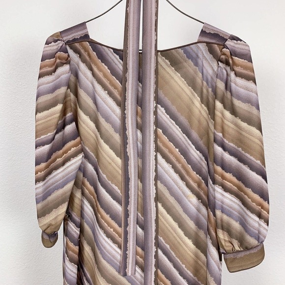 Vintage Risa Ann New York Polyester Gradient Art To Wear Dress 16 16.5 - Picture 2 of 8